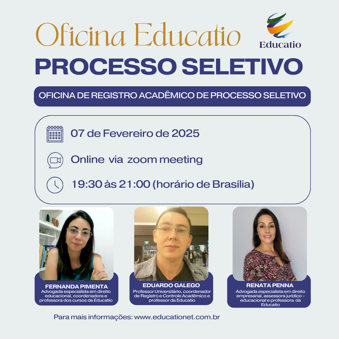 Leia mais sobre o artigo Oficina de Registro Acadêmico de Processo Seletivo